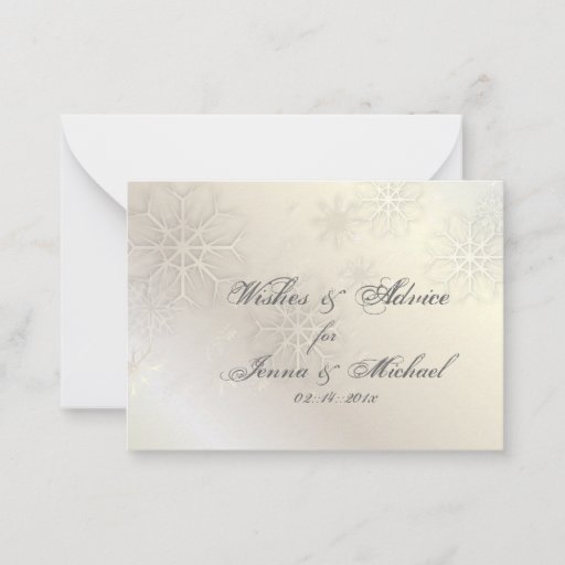 Customizable PixDezines Snow Flakes Wishes + Advice Cards Business Card Template