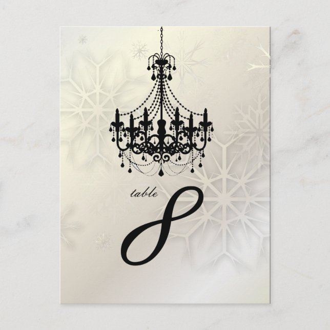 PixDezines Snowflakes+Chandelier Postcard (Front)