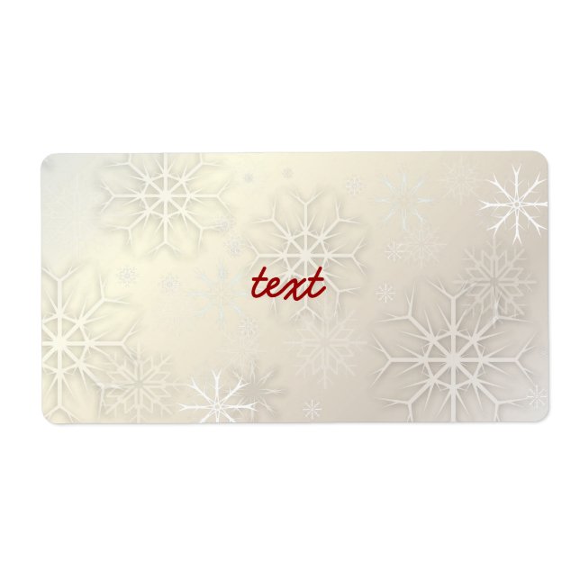 PixDezines Snowflakes White + Pearl Label (Front)