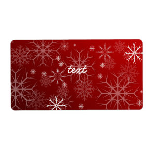 PixDezines Snowflakes White + Red Label