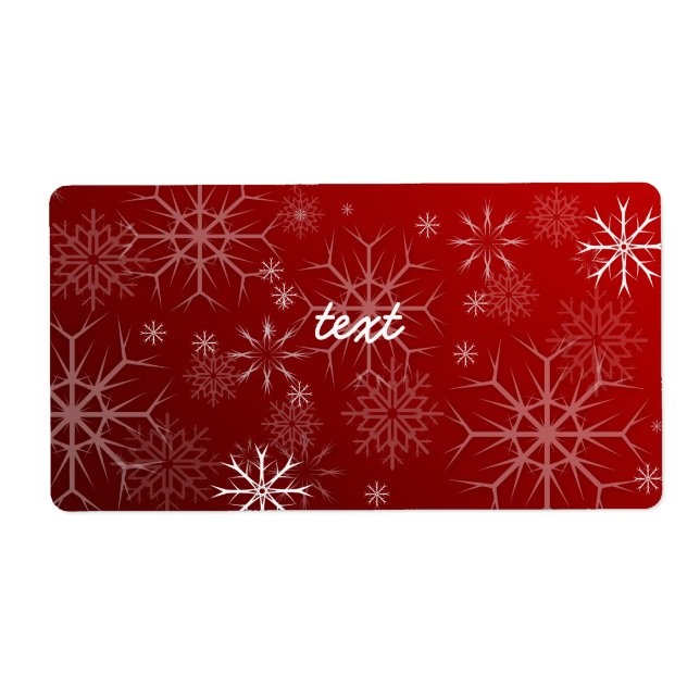 PixDezines Snowflakes White + Red Label (Front)