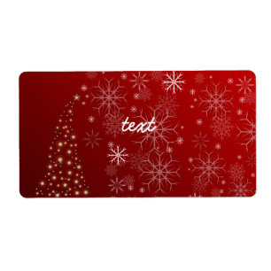 PixDezines Snowflakes White + Red Label