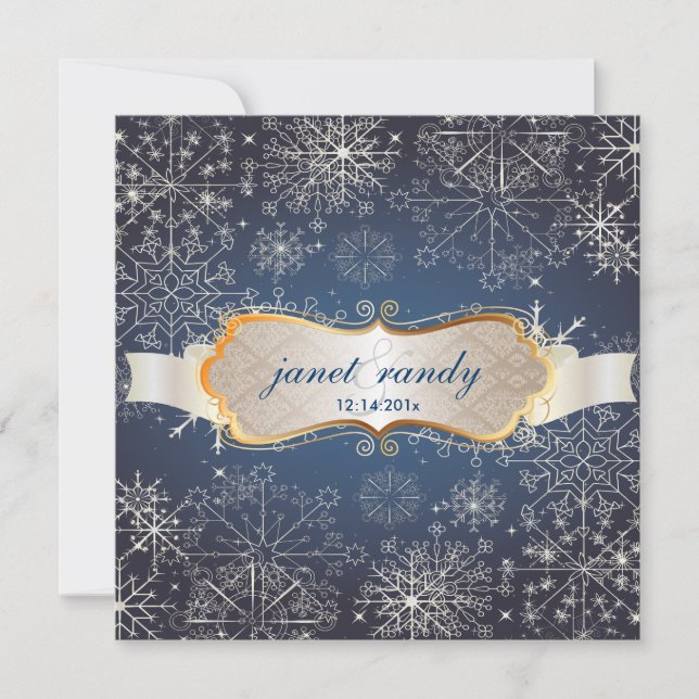 PixDezines Snowflakes, Winter Events Invitation (Front)