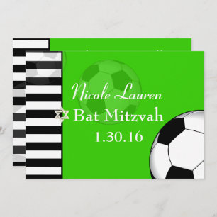 PixDezines Soccer Bat Mitzvah Invitation