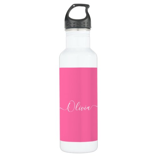 PixDezines Solid Trendy Pink Stainless Steel Water Bottle