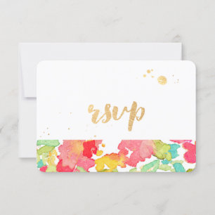 PixDezines sophie's garden/floral/rsvp RSVP Card