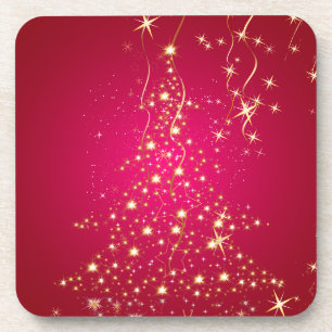 PixDezines Sparkling Christmas Trees Drink Coaster