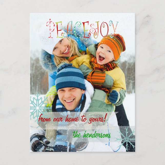 PixDezines sprinkles with snow photo card (Front)
