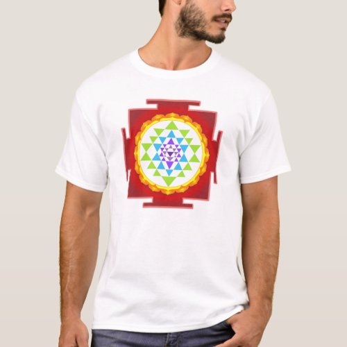 PixDezines sri yantrachakra clearingrainbow T_Shirt