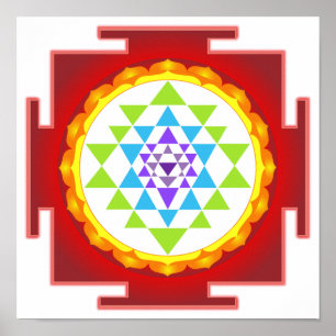 PixDezines Sri Yantra/Meditation/Chakra Poster