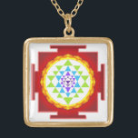 PixDezines Sri Yantra /Rainbow/Chakra Clearing Gold Plated Necklace<br><div class="desc">PixDezines Colorful sri yantra with the colors of all 7 chakras colors.  Perfect point of focus for your meditation to manifest your heart desire.  This symbol is 12, 000 year old.
com.  All rights reserved.</div>