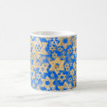 PixDezines Star of David Faux Gold DIY Background Coffee Mug<br><div class="desc">PixDezines Hanukkah Celebration,  Holidays mug with snowflakes and faux gold Stars of David,   DIY background.  Copyright © 2008-2018 PixDezines™.  All rights reserved.</div>