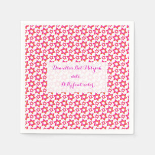 PixDezines star of david/pink/oj/mitzvah Napkins