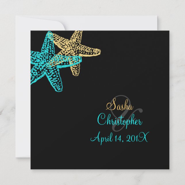 PixDezines Starfish/Beach Invitations/DIY color! Invitation (Front)