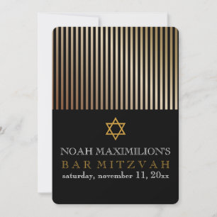 PixDezines stripes bar mitzvah/DIY colors Invitation