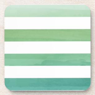 PixDezines stripes/digital watercolor Drink Coaster