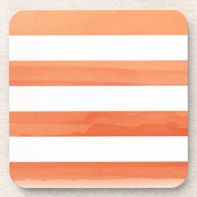 PixDezines stripes/digital watercolor Drink Coaster (Front)