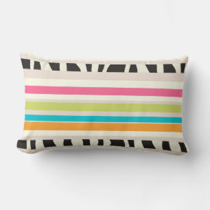 PixDezines stripes/DIY color Lumbar Pillow