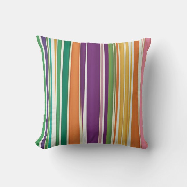 PixDezines stripes/DIY color Throw Pillow (Front)