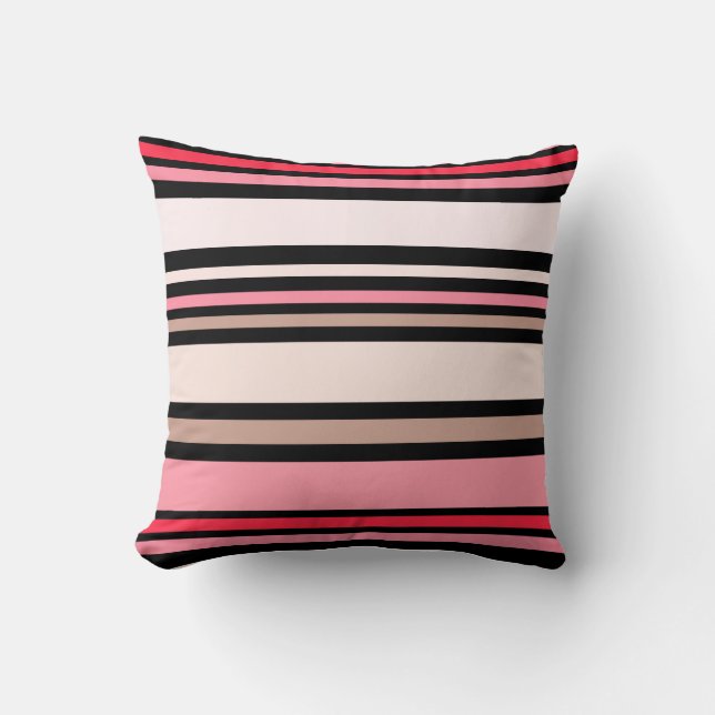 PixDezines stripes/DIY color Throw Pillow (Front)