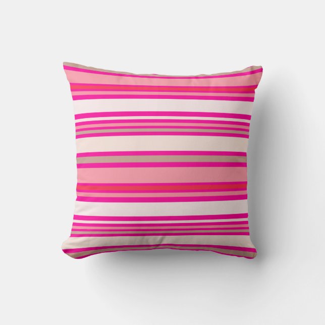 PixDezines stripes/DIY color Throw Pillow (Front)