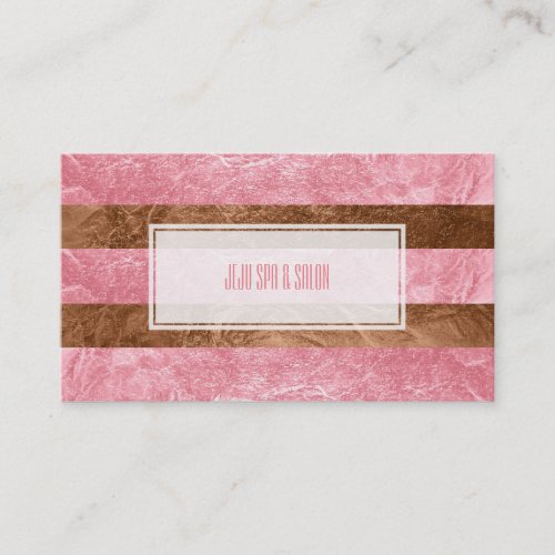 PixDezines stripesfaux pink foil Business Card