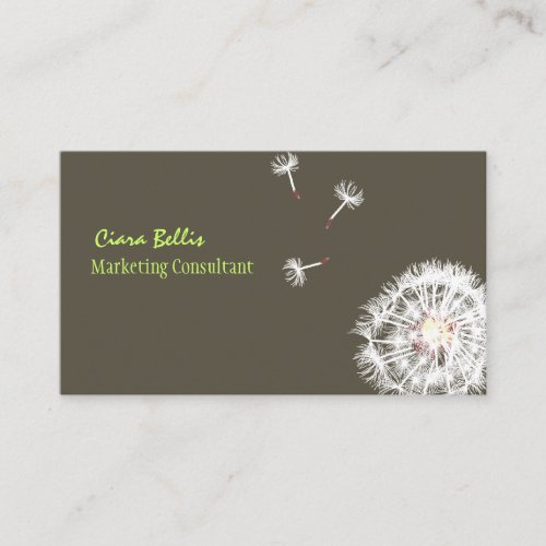 PixDezines Stylish Marketing Consultant/dandelions Business Card