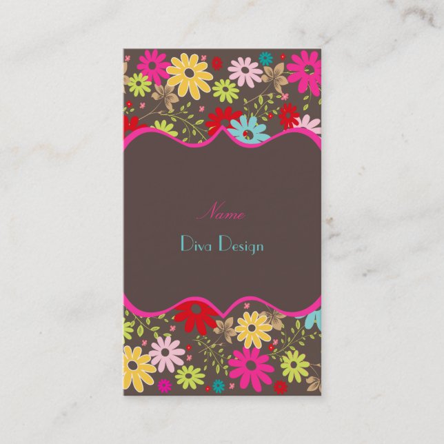 PixDezines Summer Blooms,  BusinessCard Business Card (Front)