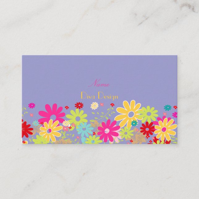 PixDezines Summer Blooms,  BusinessCard Business Card (Front)