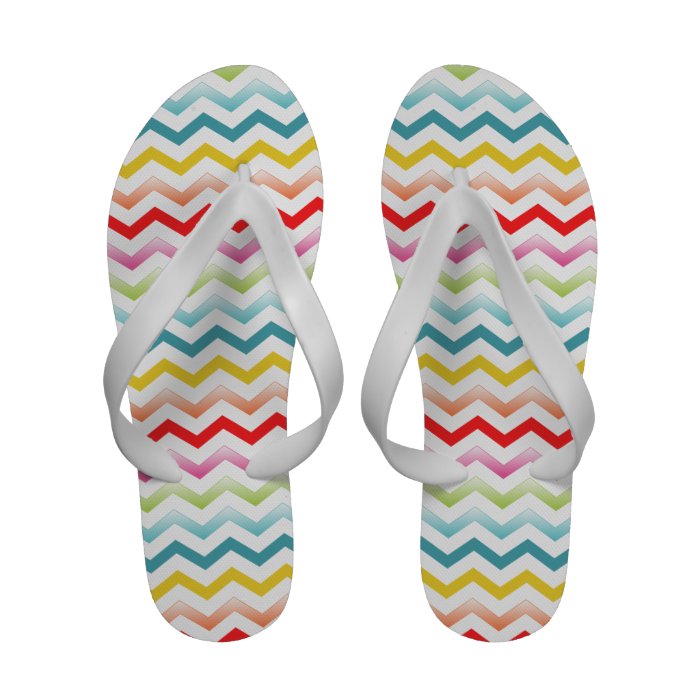 PixDezines summer chevron Flip Flops