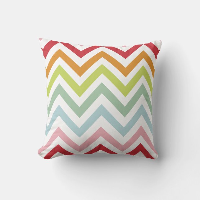 PixDezines summer chevron pattern Throw Pillow (Front)