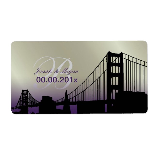 PixDezines sunset at golden gate Label (Front)