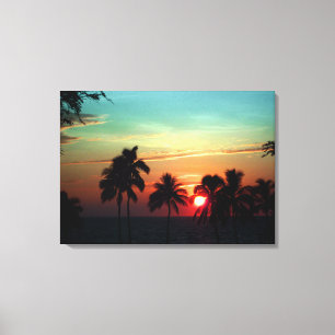PixDezines sunset at mauna kea beach Canvas Print