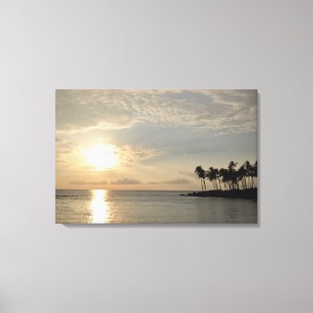 Pixdezines Sunset At Waikiki Canvas Print by PixDezines at Zazzle