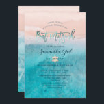 PixDezines Surfs Up Beach Bat Mitzvah Invitation<br><div class="desc">PixDezines palm trees and the beach Bat Mitzvah.  Aqua blue ocean water on pink sand shoreline.  Our dynamic design allows you to edit all elements.  Click "customize further" button to edit further or add more text / monogram.  

Copyright © 2008-2021 PixDezines™. All rights reserved.</div>