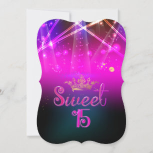 PixDezines Sweet 15, Laser Lights/Neon Lights Invitation