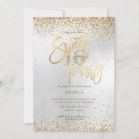 PixDezines Sweet 16 Diamond Silver Gold Glitter