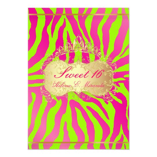 PixDezines Sweet 16/Zebra/diy background Card