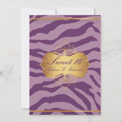 PixDezines Sweet 16Zebra Stripes Invitation