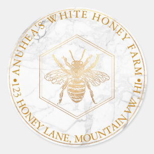 PixDezines Sweet Honeycomb, Bees Farm Classic Round Sticker