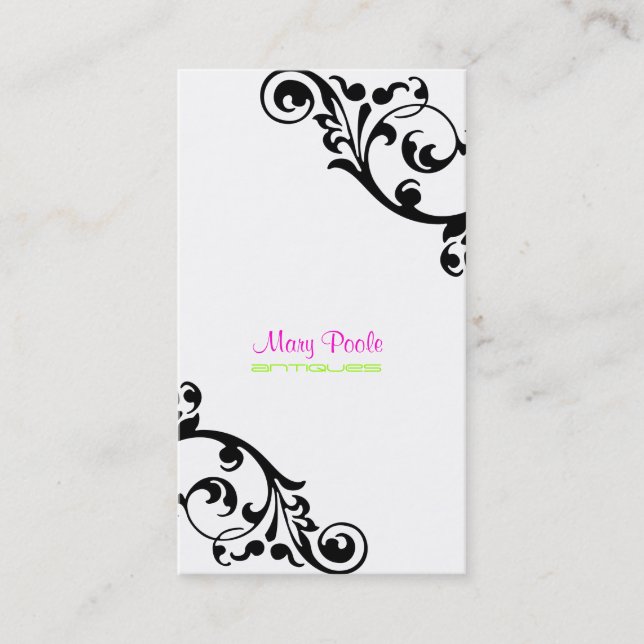 PixDezines swirls/diy background color Business Card (Front)