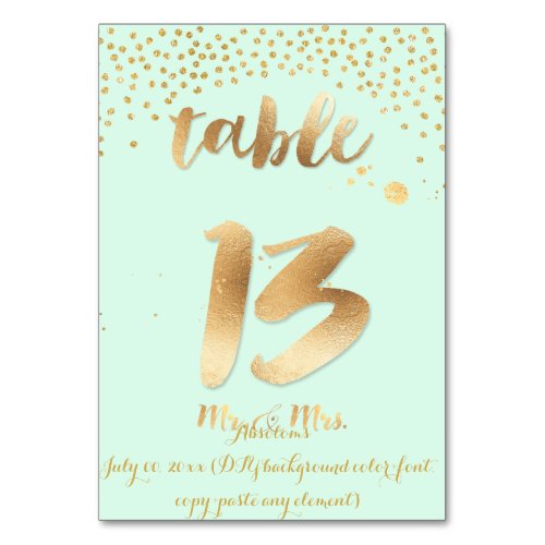 PixDezines table 13faux gold sprinklesDIY color Table Number