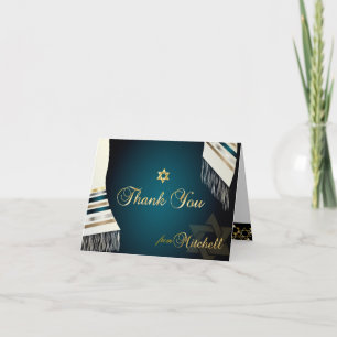 PixDezines Tallit Mitzvah Thank You/DIY color Thank You Card