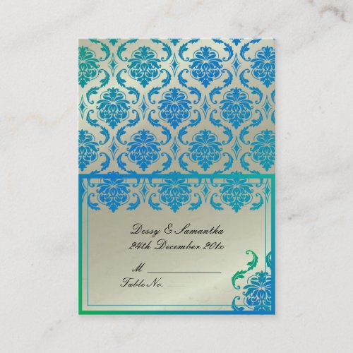 PixDezines Vendome Damask Tent Place Card (Chubby) Business Card Templates