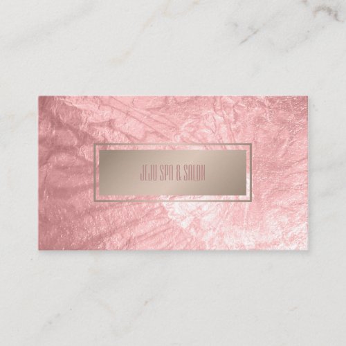 PixDezines Texture Faux Metallic Rose Gold Business Card