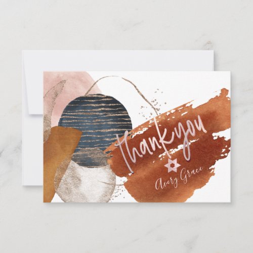 PixDezines THANK YOU Bat Mitzvah Watercolor Shapes