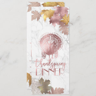 PixDezines Thanksgiving/Maple/Oak/Faux Rose Gold Invitation