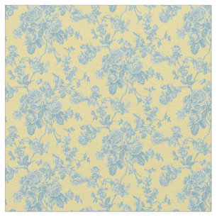 PixDezines toile blue roses/DIY background color Fabric