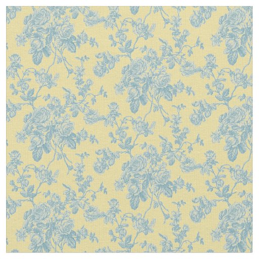 PixDezines toile blue roses/DIY background color Fabric