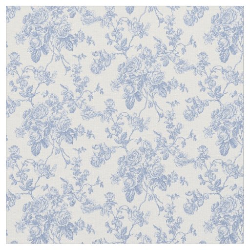PixDezines Toile Blue Roses/DIY background color Fabric